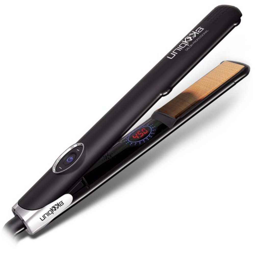 UNIQKKA STYLING IRON-SALON PROFESSIONAL- OBSIDIAN CORE TECHNOLOGY DIGITAL-SEALED